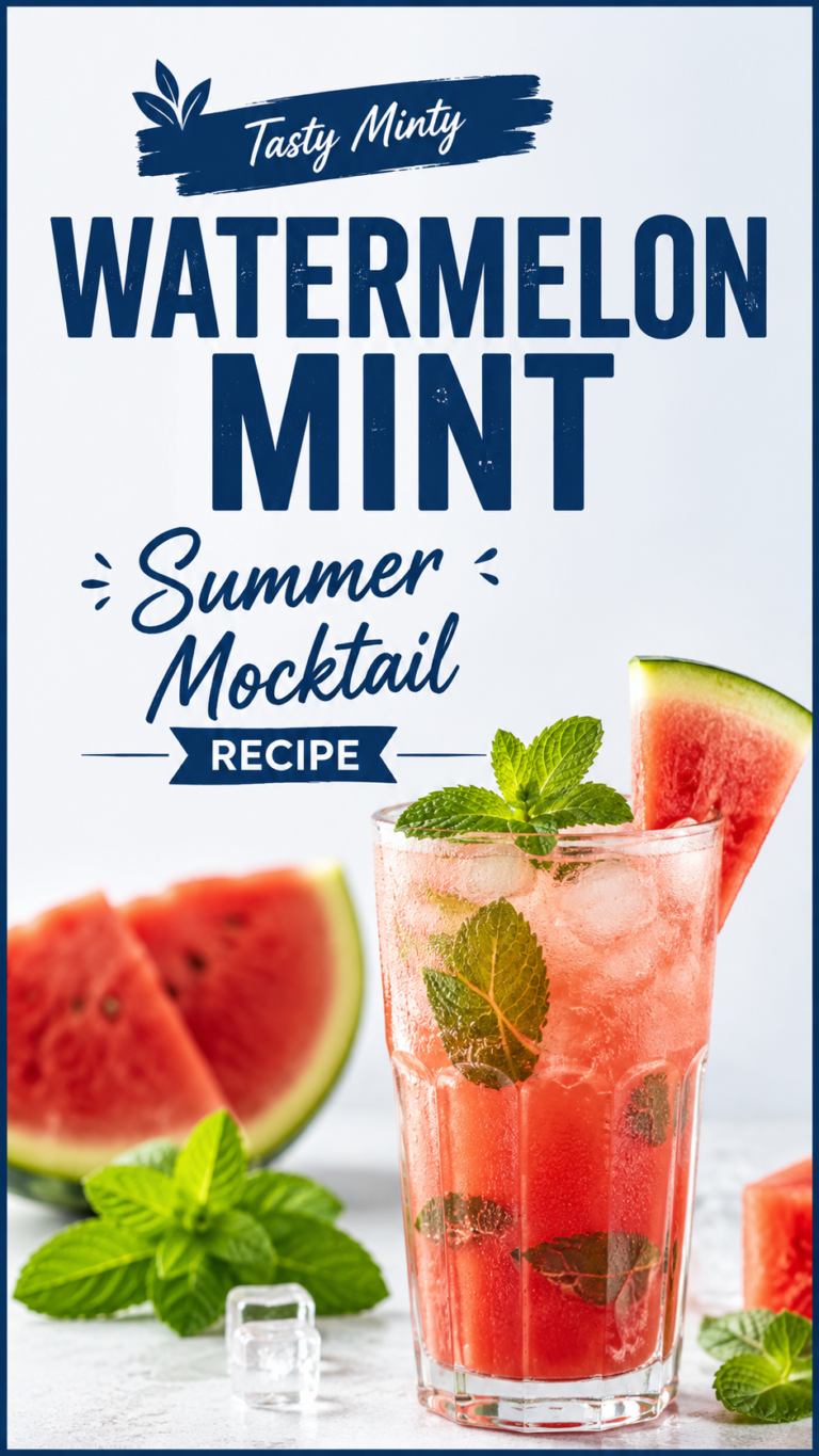 Watermelon Mint Summer Mocktail Recipe